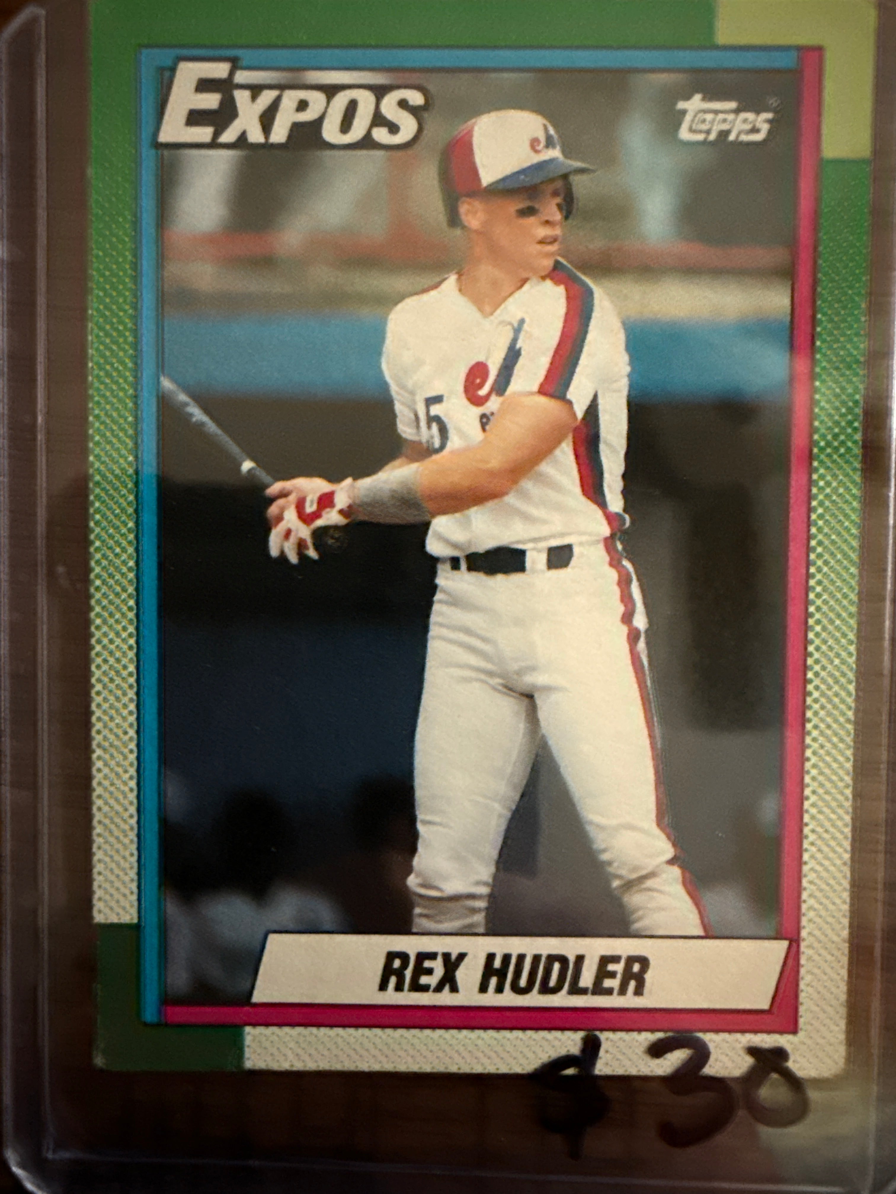 Topps Baseball Card Rex Hudler