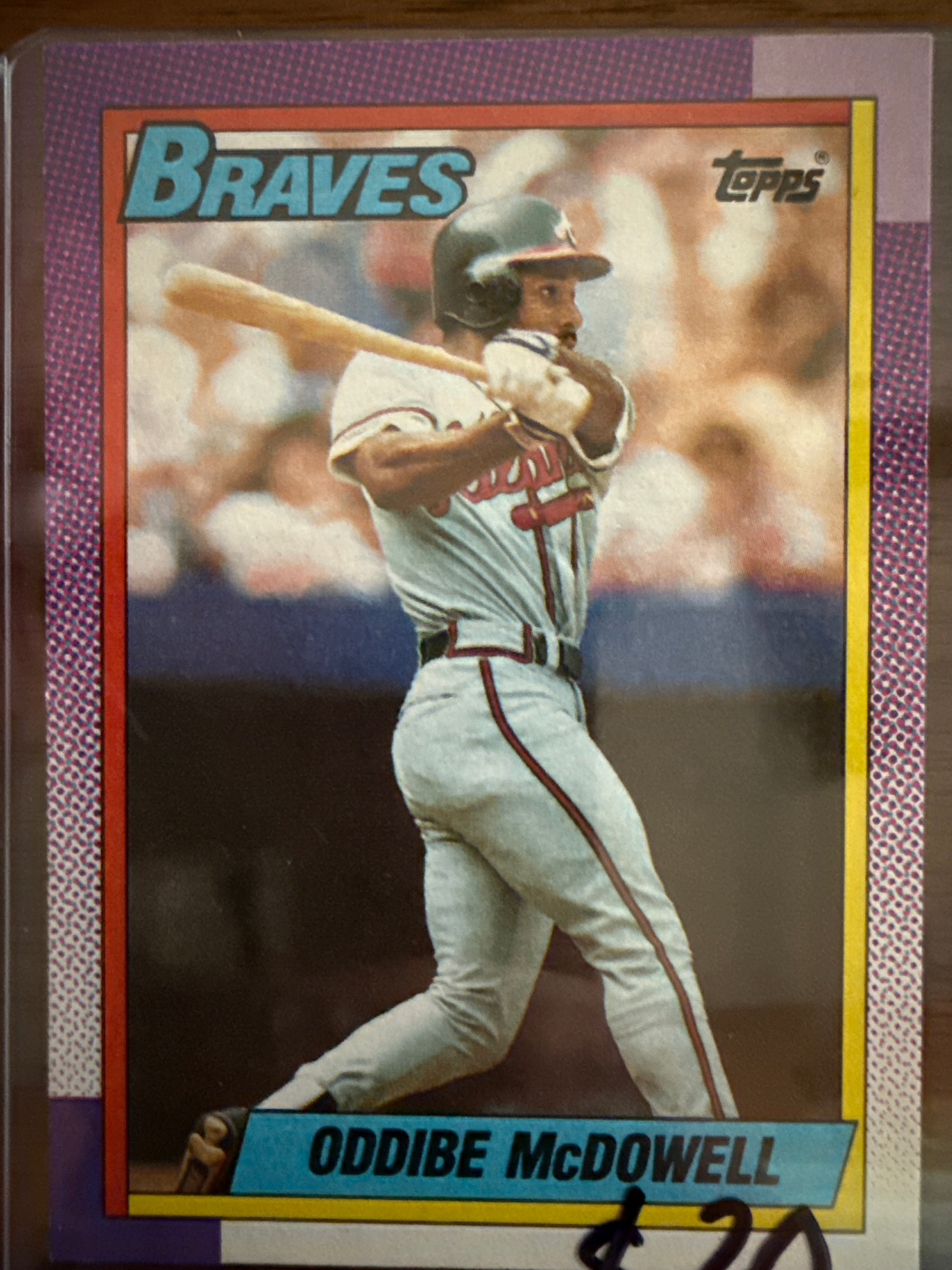 Topps Baseball Card Oddibe McDowell