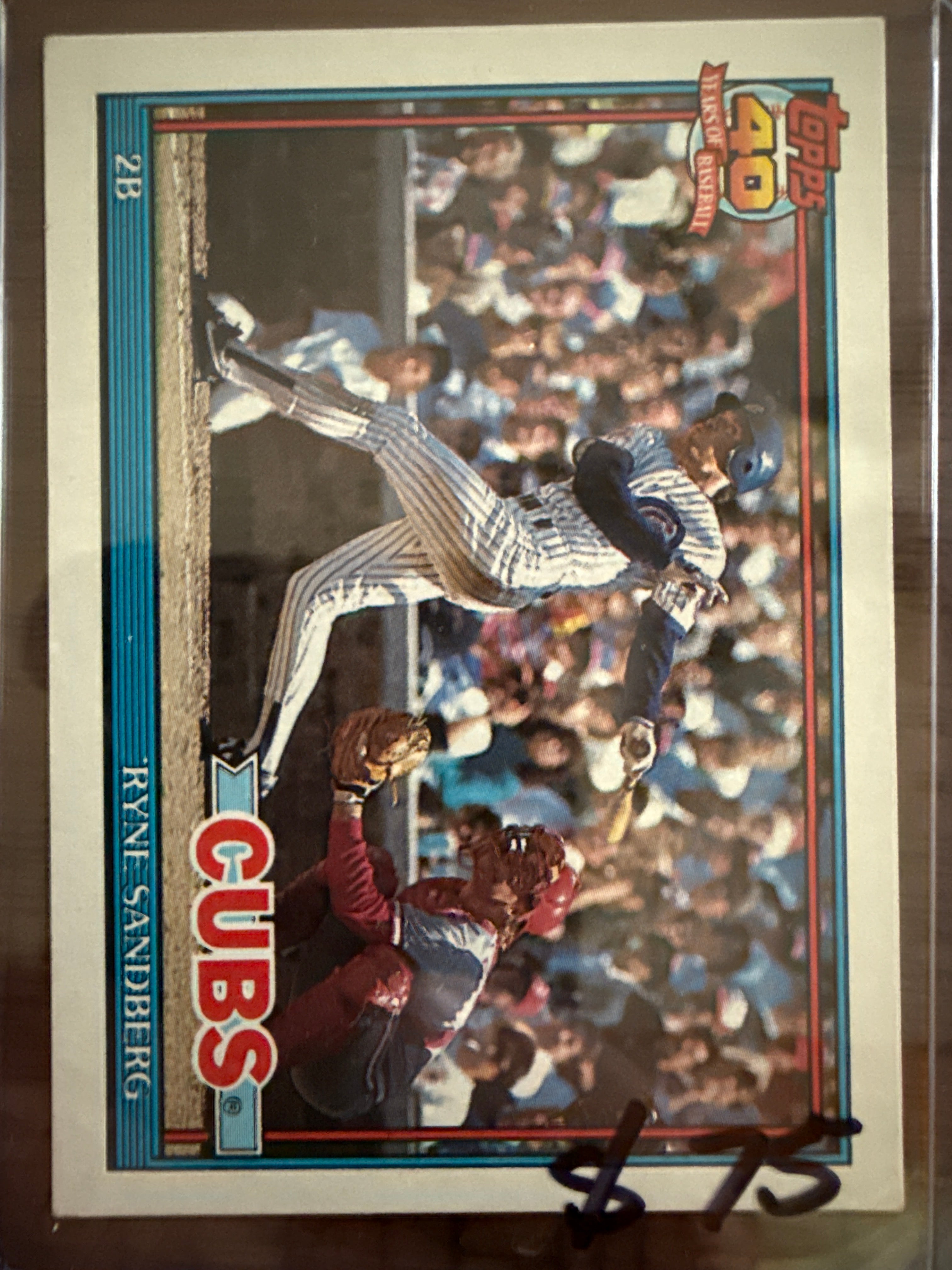 Vintage Baseball Card Ryne Sandberg