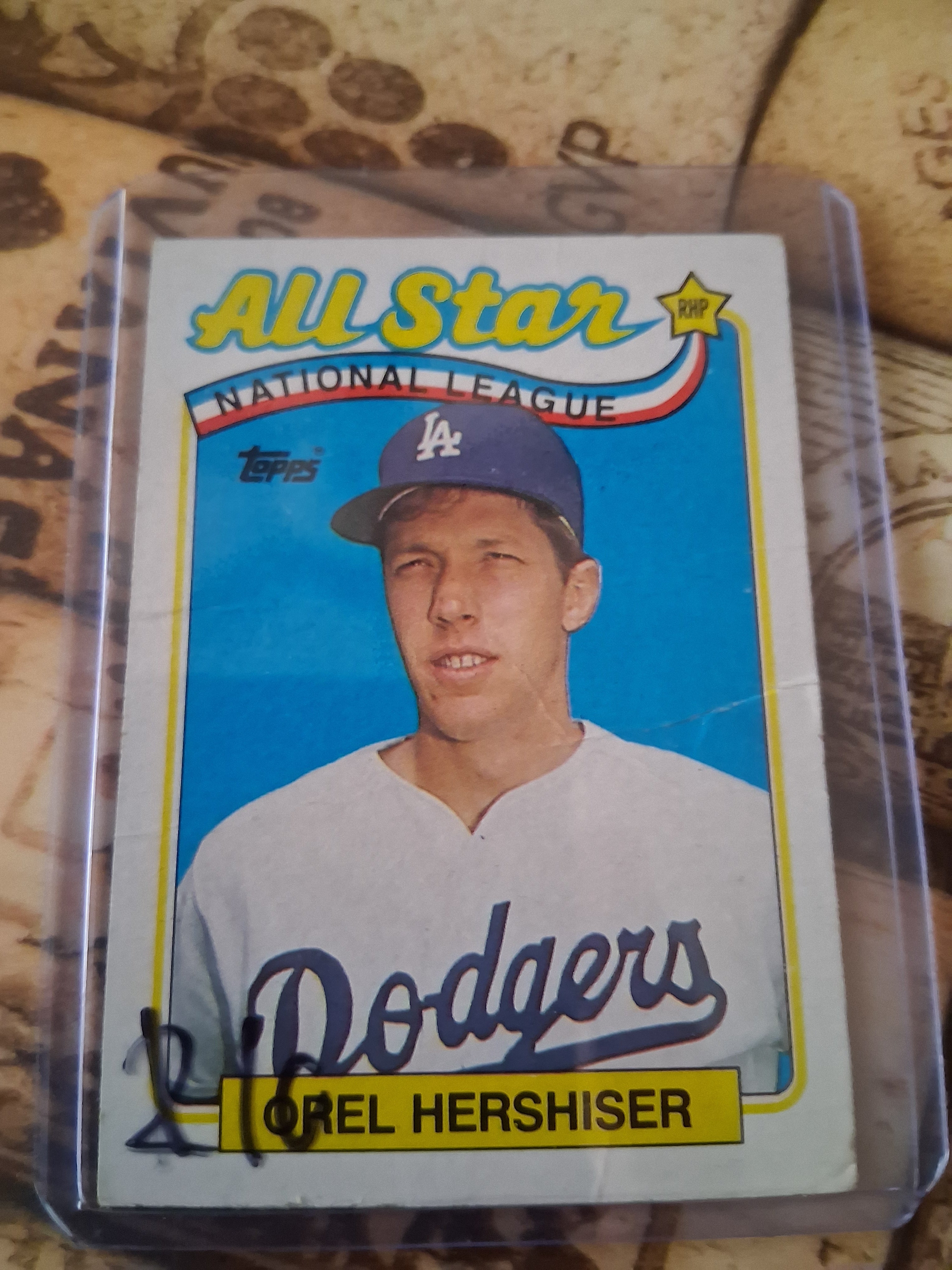 Vintage baseball card Orel Hershiser