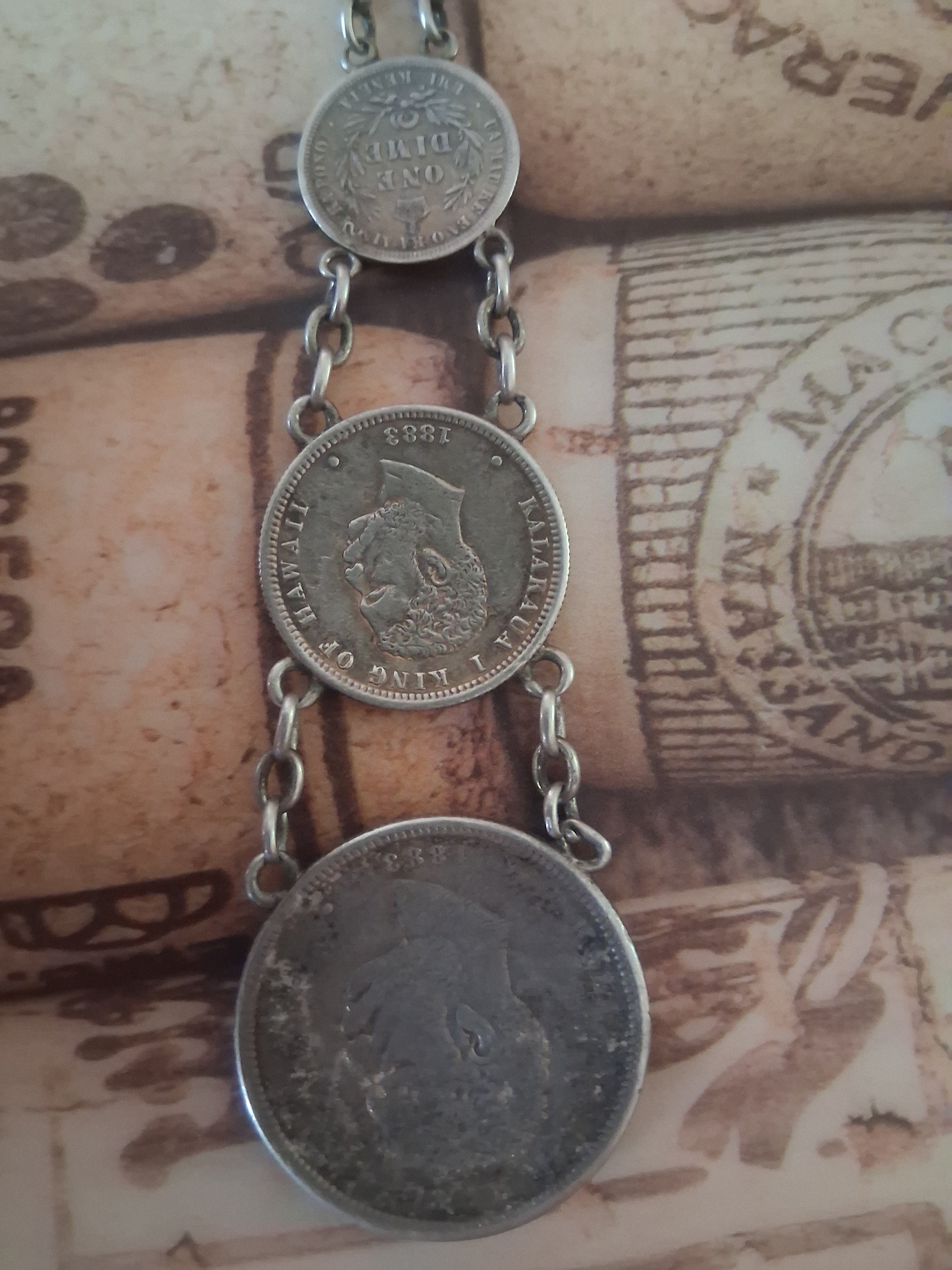 Vintage Hawaiian coins bracelet