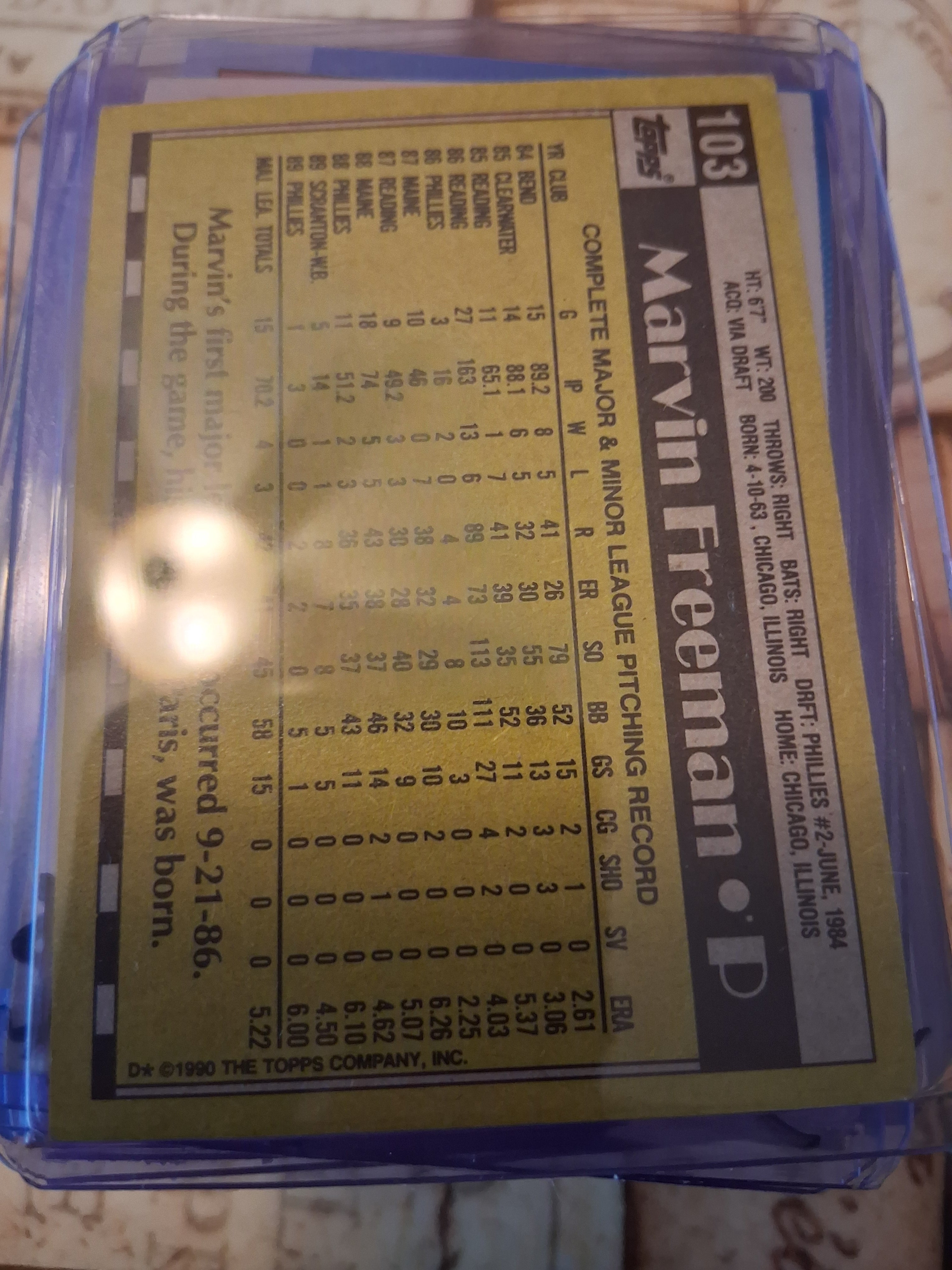 Topps Vintage Baseball Marvin Freeman