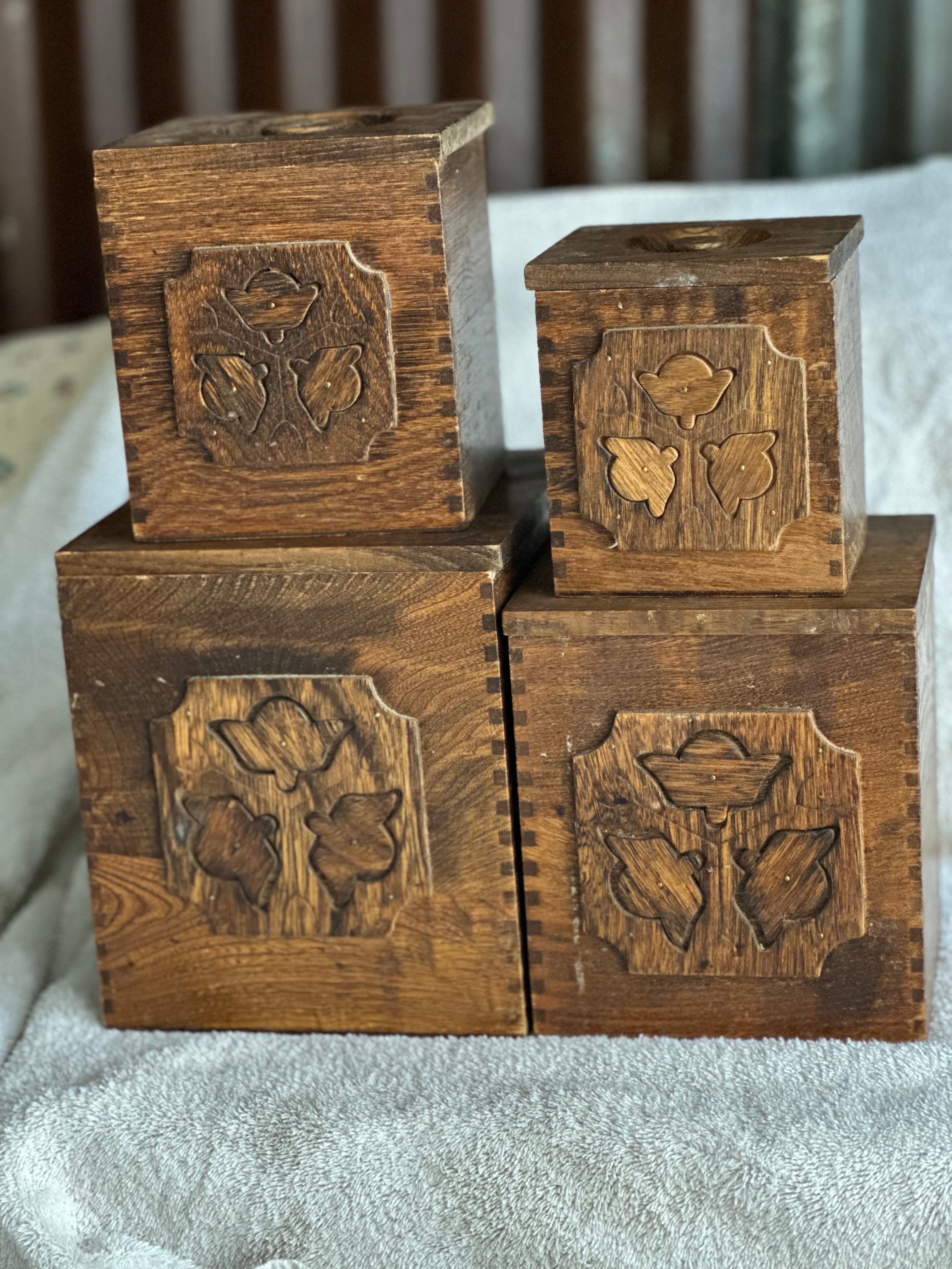 Sears Roebuck Wooden Canisters