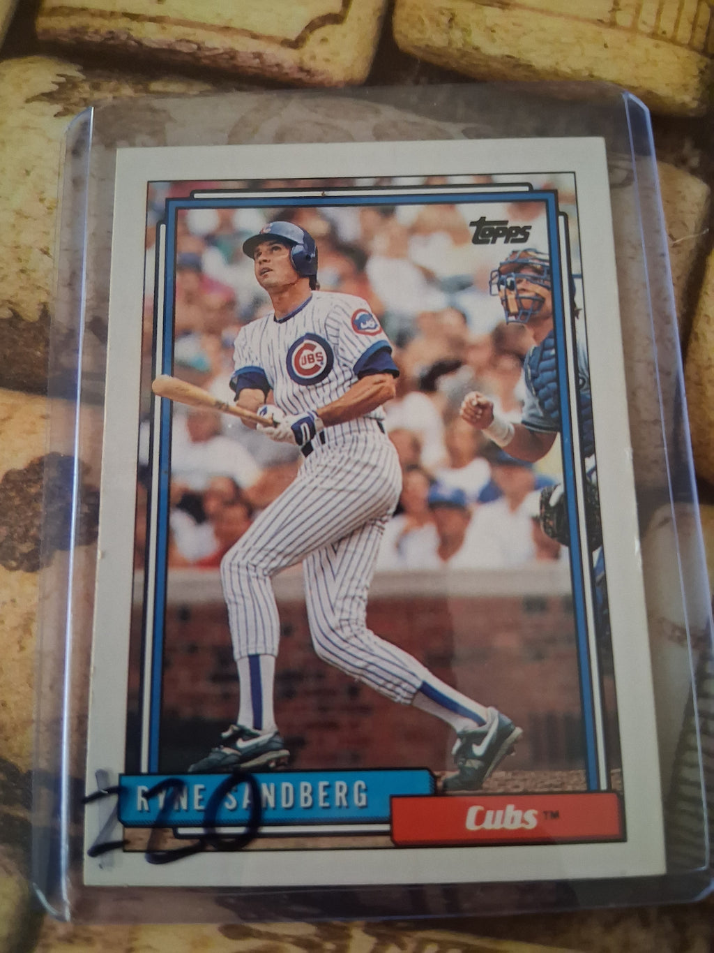 Topps vintage baseball card Ryne Sandberg