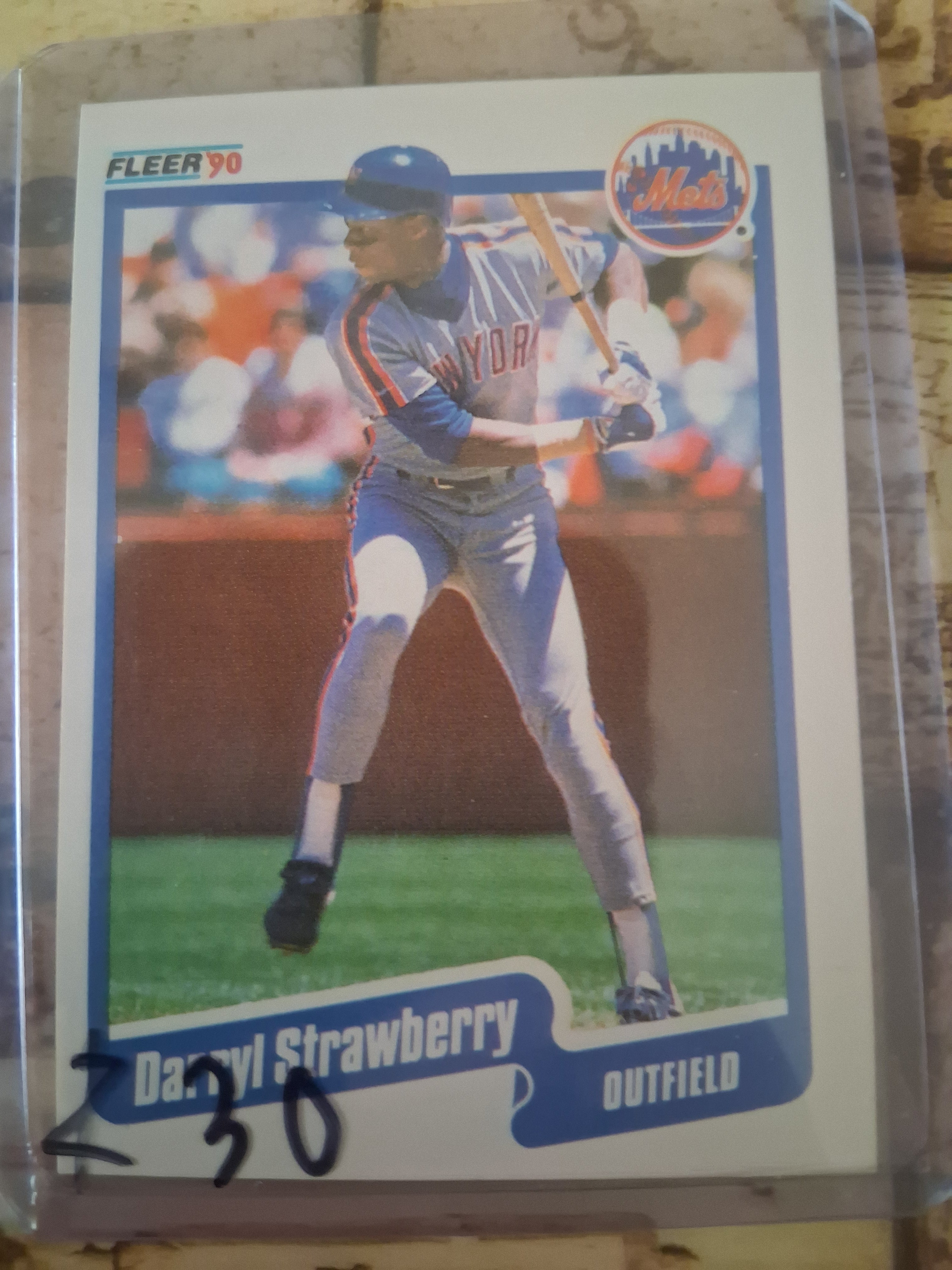 Fleer vintage baseball card Darryl Strawberry